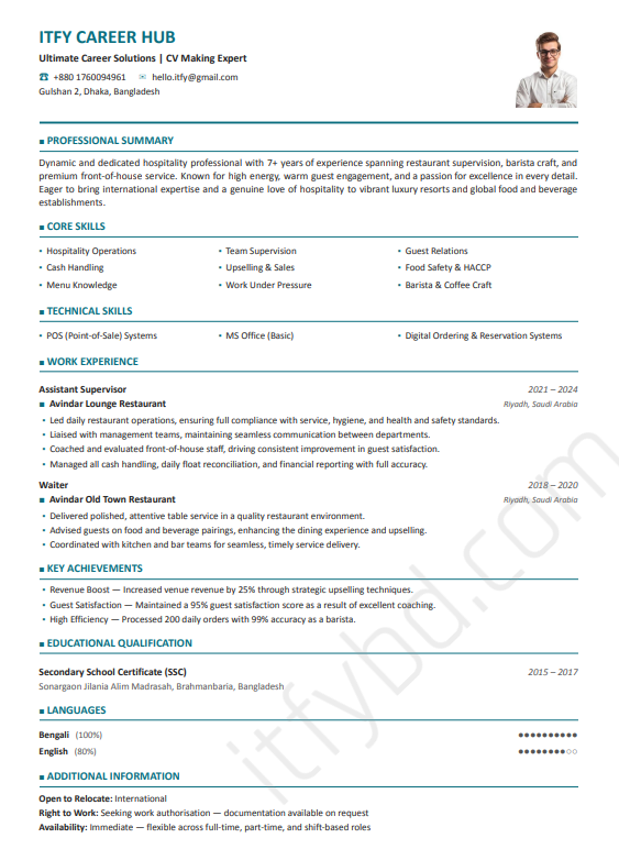 ২৭০+ প্রিমিয়াম ATS Friendly CV টেমপ্লেট 8